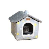 creative cat bed cute fully enclosed house for cats warmth winter pet house super soft sleeping bed for puppy cat house supplies