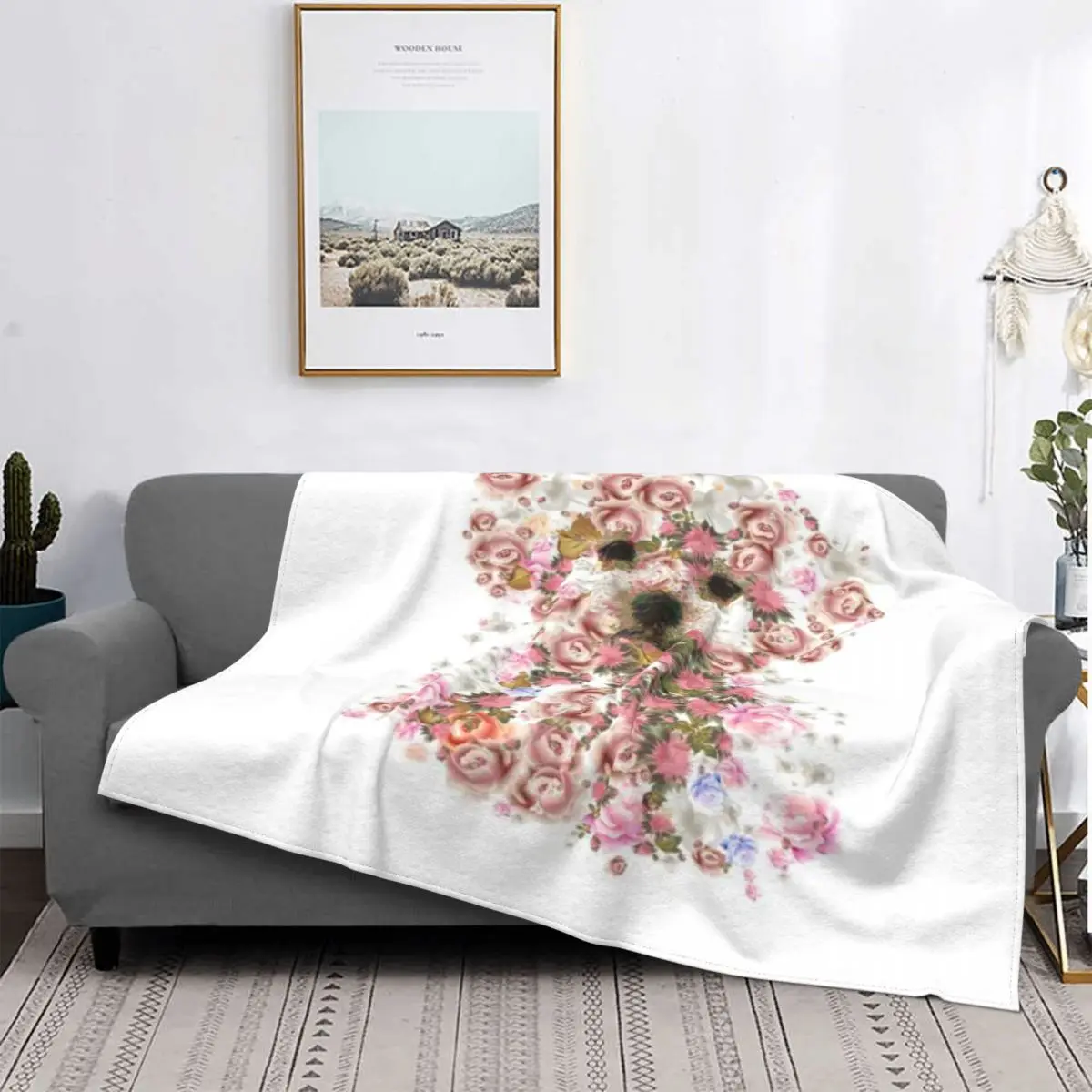 Винтажное микро Флисовое одеяло для щенков Bichon Frize