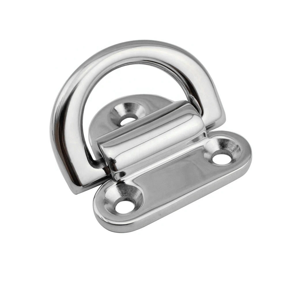 

Зеркальные полировочные морские детали, D-образное кольцо из нержавеющей стали, складная подставка для крепления глаз, зажим для яхты