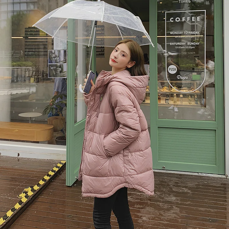 Women Warm Thick Cotton Down Jacket Coat Winter Solid Jacket Long Hooded Parka Female Casual Long Winter Coat Women Clothing New