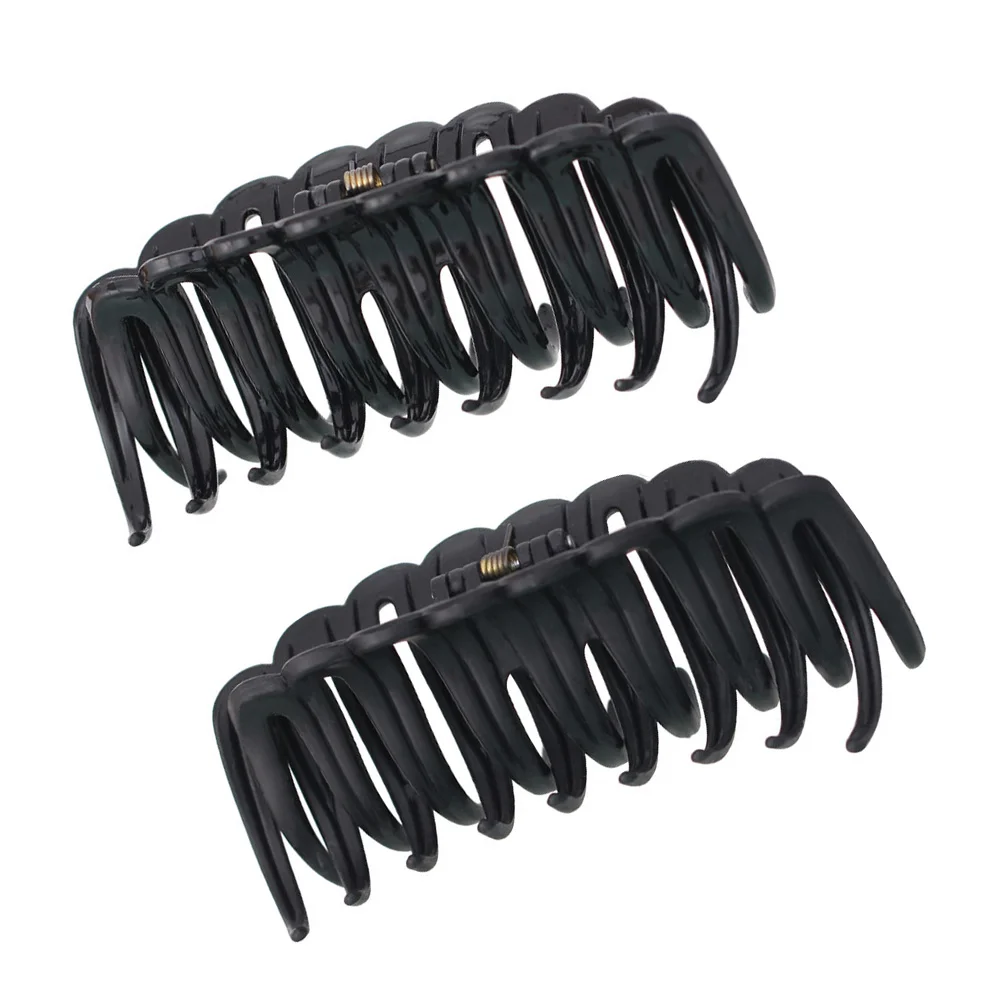 

2PCS Hair Claw Process Durable Simple Shape Practical Smooth Surface Hair Clip for Ladies Women