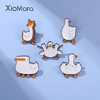 lovely ducks enamel pins funny animals brooches lapel pin badges cartoon cute jewelry gift for kids friends free shipping