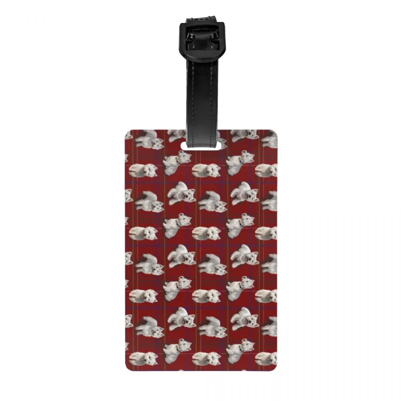 

Custom West Highland Terrier Westie Luggage Tag Privacy Protection Cute Puppy Dog Baggage Tags Travel Bag Labels Suitcase