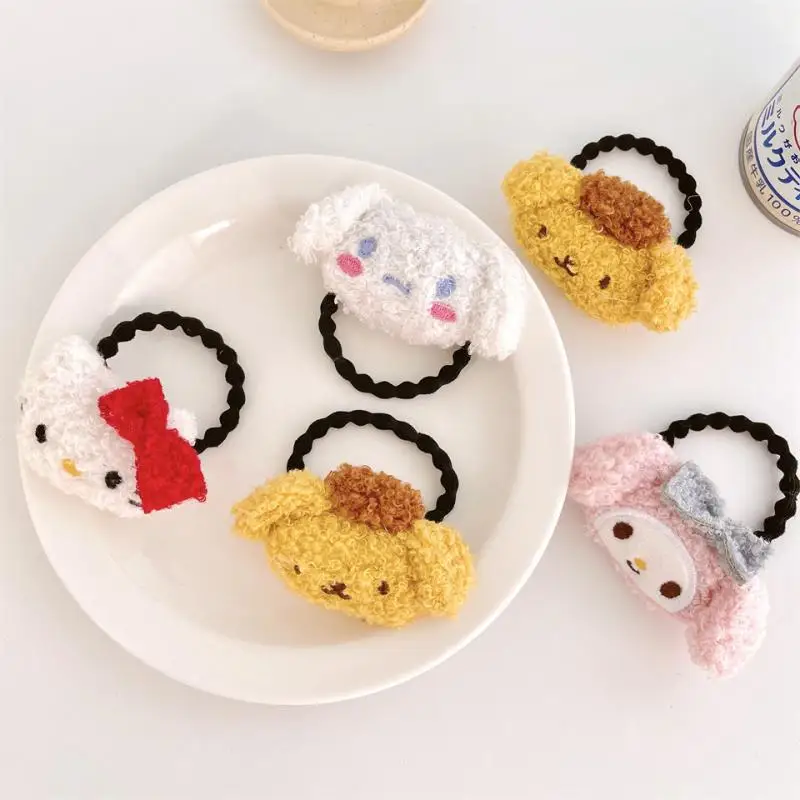 

Sanrioed Kawaii Girlish Anime My Melody Kuromi Cinnamoroll Bracelet Cute Quality Tie Ponytail Accessories Girls Kids Gifts