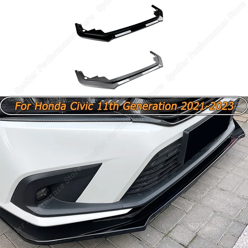 

Сплиттер для переднего бампера Honda Civic 11 поколения 2021 2022 2023 +