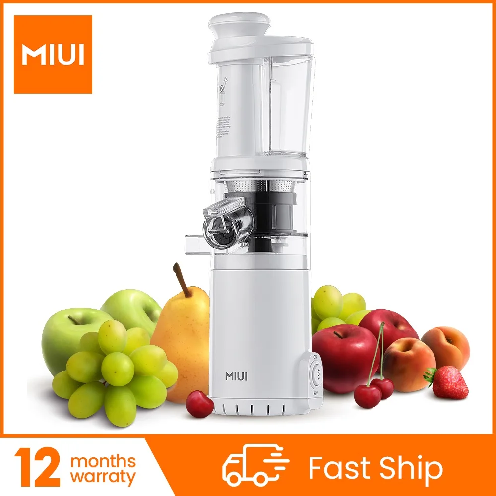  MIUI мини медленная соковыжималка для холодного пресса, Электрический винтовой бар массажный блендер, портативный и легко моется с чашк…