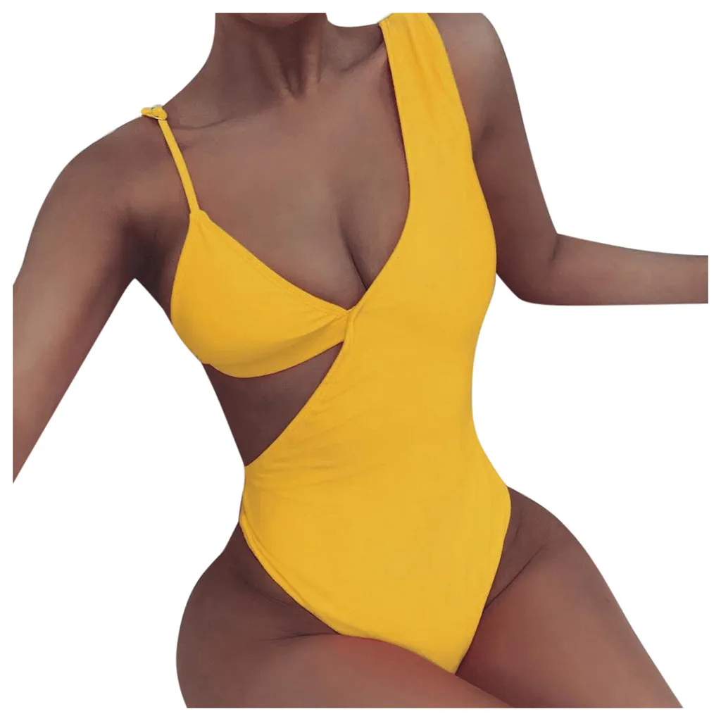 

Hollow Beach Cut Bathing Womens One Swimwear Swimsuit Piece Suit Bikini Swimwears Tankinis Set Swimwears Women's swimsuit
