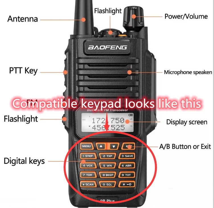 Baofeng Walkie Talkie 9R Plus Замена батареи оригинальный Li-Ion UV-9R аккумулятор |