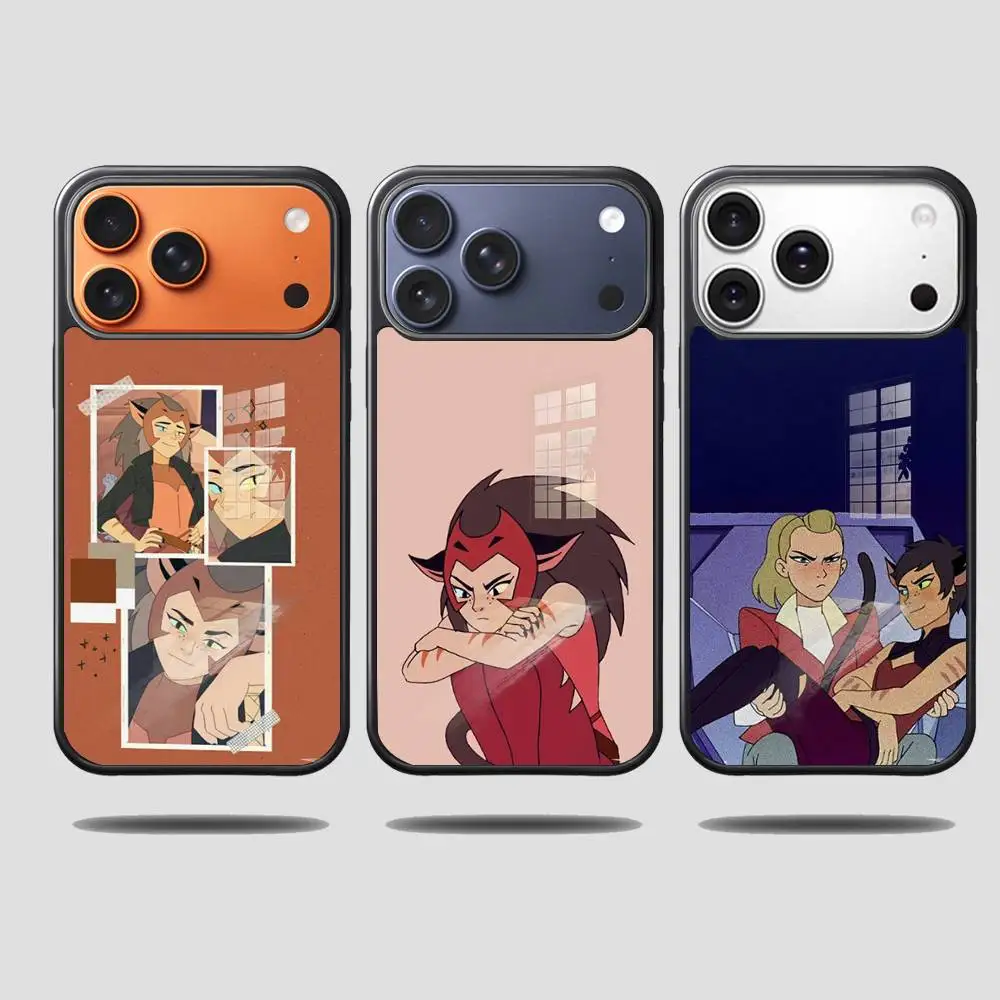 Фото Чехлы для телефонов A-Adora C-Catra S-She-Ra для iPhone 17, 16, 15, 14, 13, 12, 11 Pro Max: ультратонкий магнитный чехол с теплоотводом №1