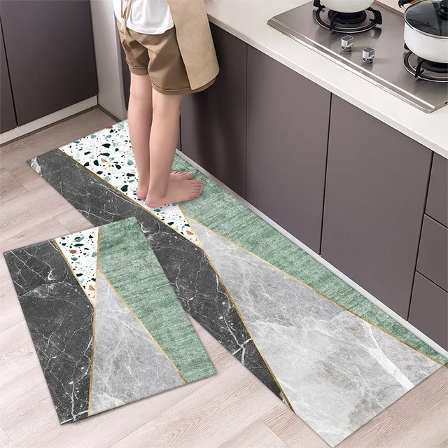 

Modern Kitchen Mat 3D Printing Long Bedroom Entrance Door Mat Non-Slip Bathroom Area Carpet Living Room Carpet Home Floor Decora