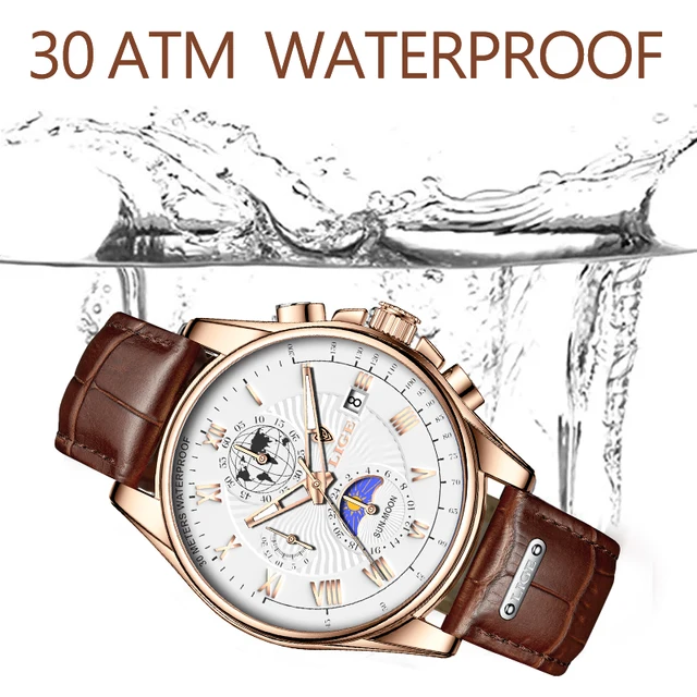 LIGE Fashion Automatic Date Men Quartz  Watches Top Brand Luxury Male Clock Chronograph Sport Mens Wrist Watch Relogio Masculino 4