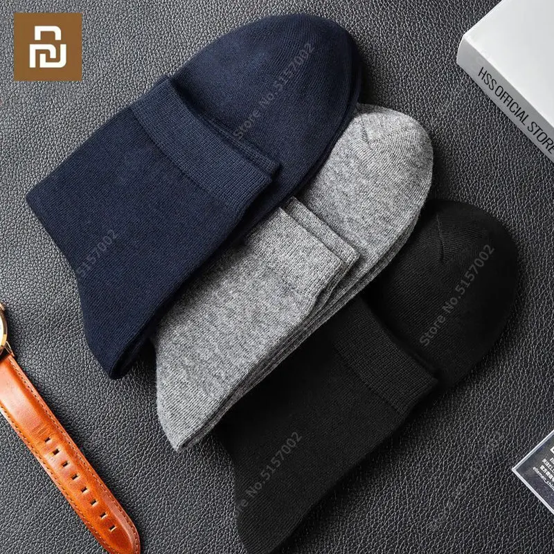 Pack Men's Cotton Socks Black Business Men Socks Soft Breathable Summer Winter For Man Boy's Gift 39-45 Size