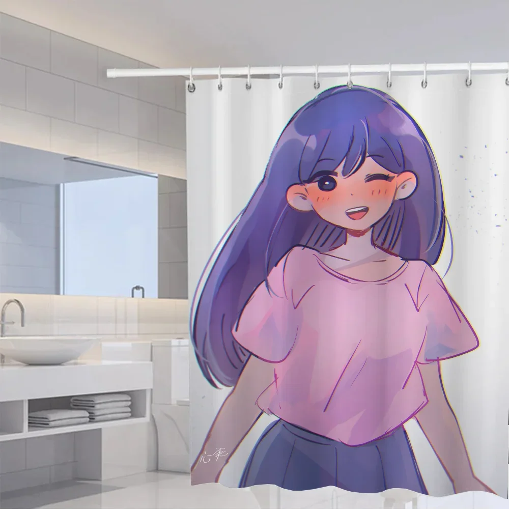 Omori современный стиль полиэстеровая занавеска для душа водонепроницаемые