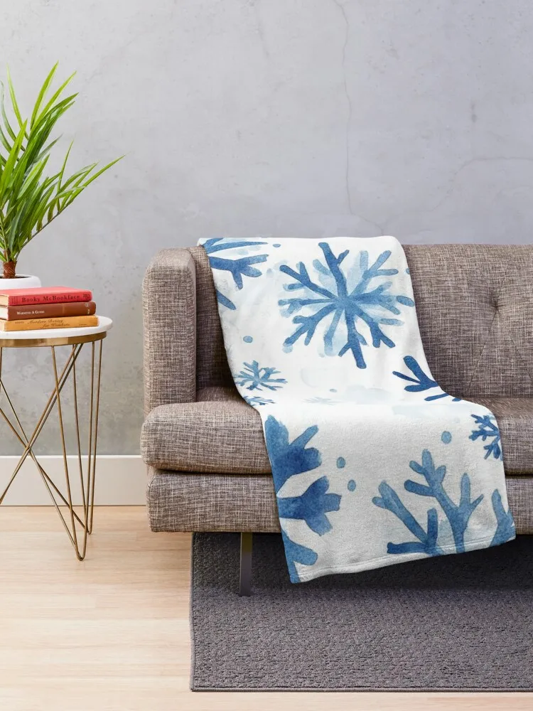 Элегантный синий и белый рождественский дизайн от NoarusRainbowLand пледы одеяла для