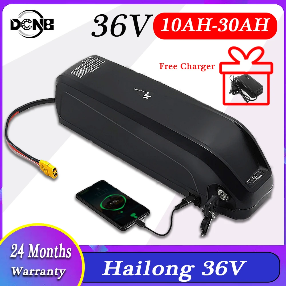 

18650 Hailong 36V Battery Pack Original Samsung Cells Electric Bicycle Battery 48V 20AH Lithium Battery for 350W-1500W Motor