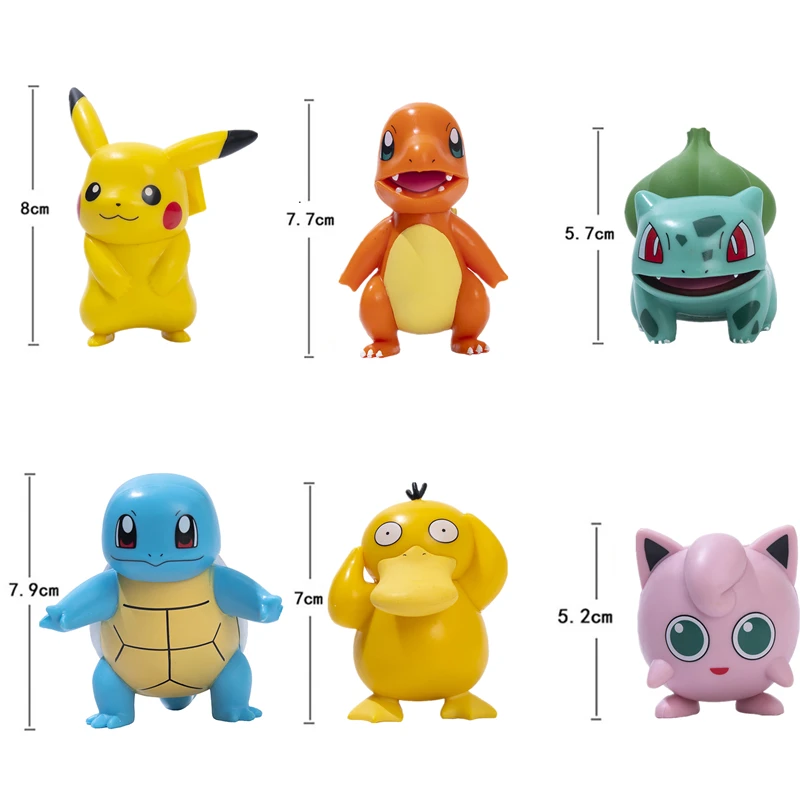 

Карманный Монстр Пикачу аниме ручной работы 6 карманных монстров коллекционные модели для детских игрушек подарки на день рождения