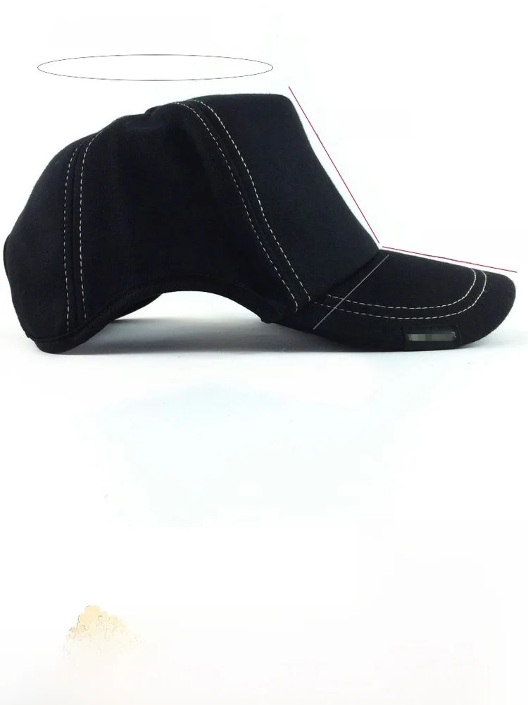 Осенне-зимняя бейсболка с большой окружностью головы большое лицо толстое для