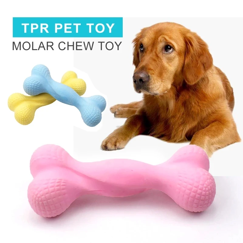 

Bones Shape Pet Toys TPR Foamed Environmentally Chew Molars Gnawing Dog Toy For Medium Big Dogs Training Pets Interaction Toys