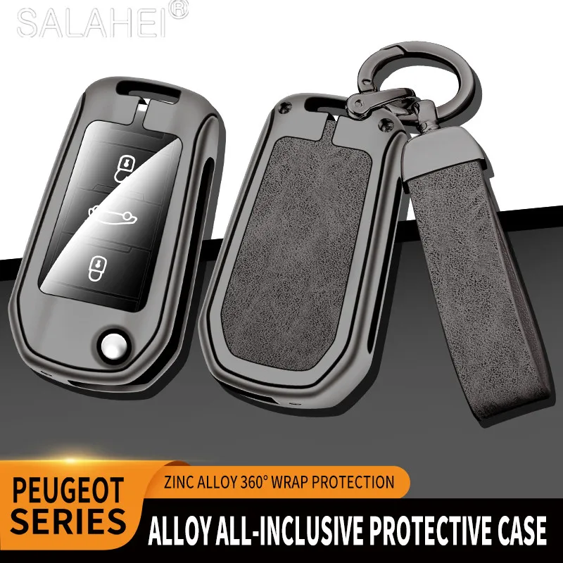 

Car Key Cover Case Holder Shell Full Protector For Peugeot 107 206 208 301 306 307 308 408 508 2008 3008 4008 5008 RCZ Accessory