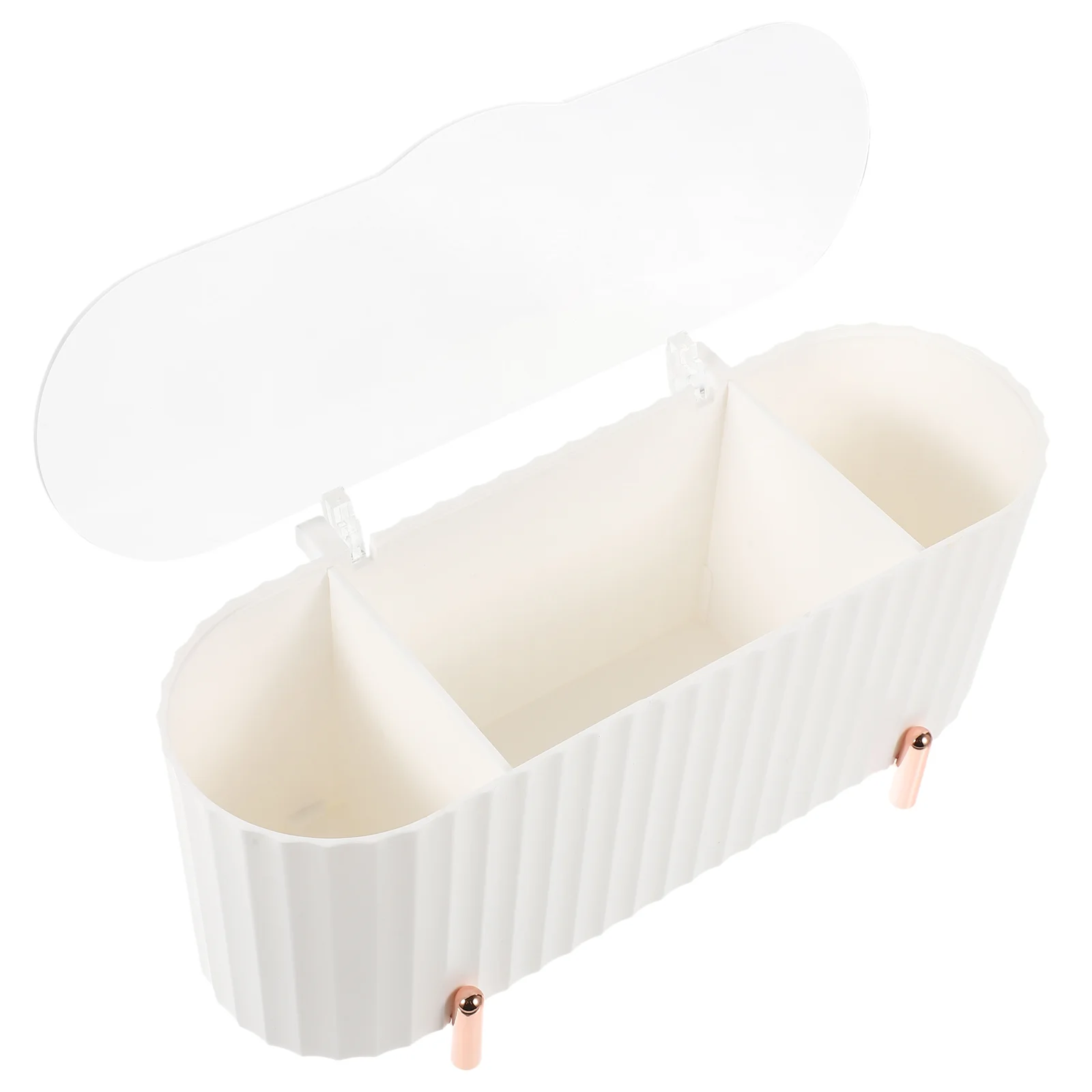 

Tabletop Household Lidded Cotton Pad Box Cotton Swabs Dispenser Dresser Organizer Makeup Vanity Organizer