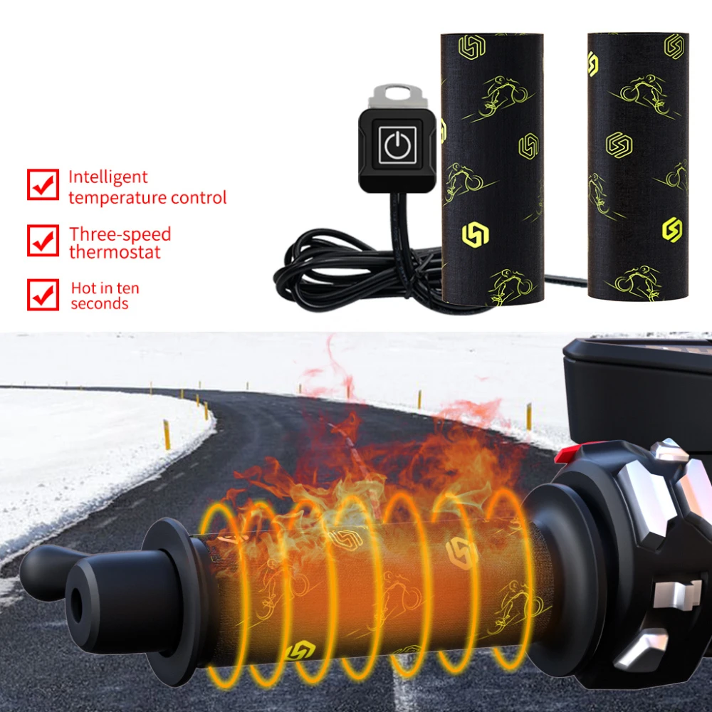 

12 V Motorcycle Quick Loading And Unloading Electric Heating Handle Cover Waterproof Winter Warm Electric Heating Handle