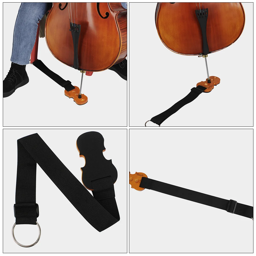 Cello Anti-skid Mat Cello Endpin Nonslip Holder Cello Pad Cello Antiskid Device with Straps enlarge