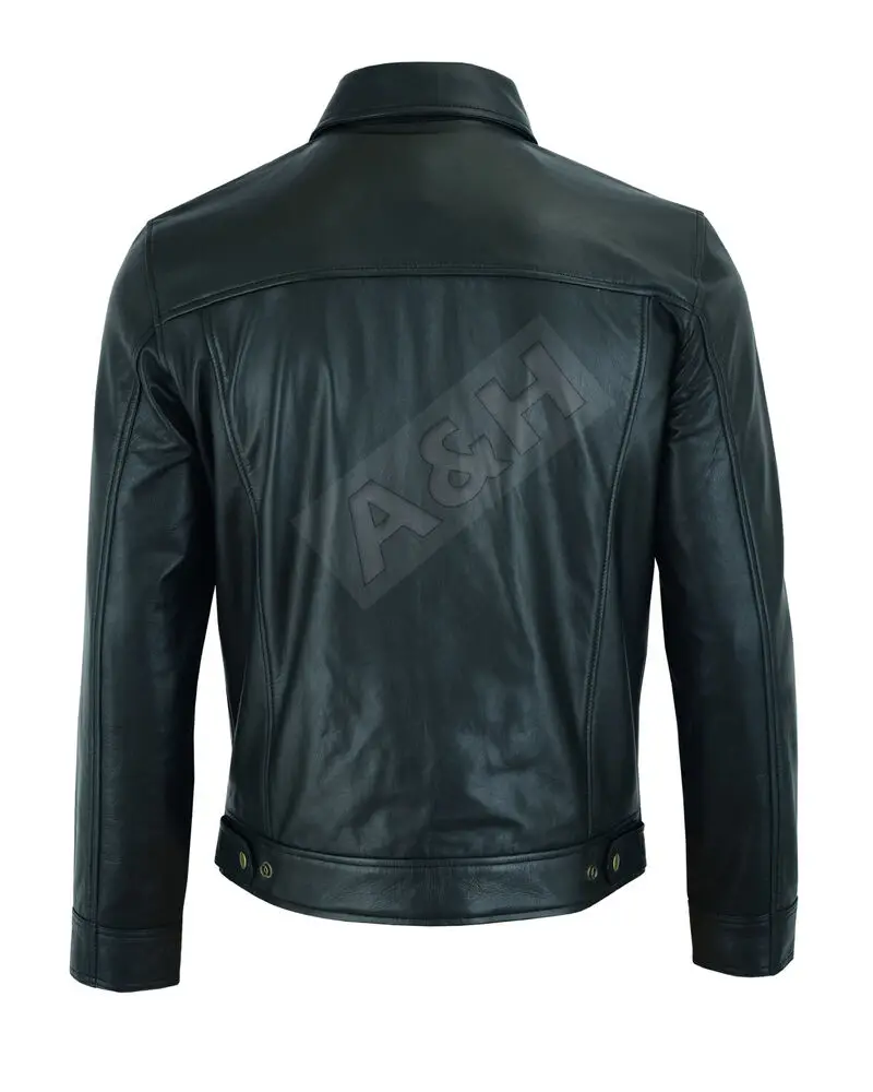 Men's Leather Jacket Black Classic Genuine Upper Garment Cowhide Motorcycle Fashion Trend In Europe and America enlarge