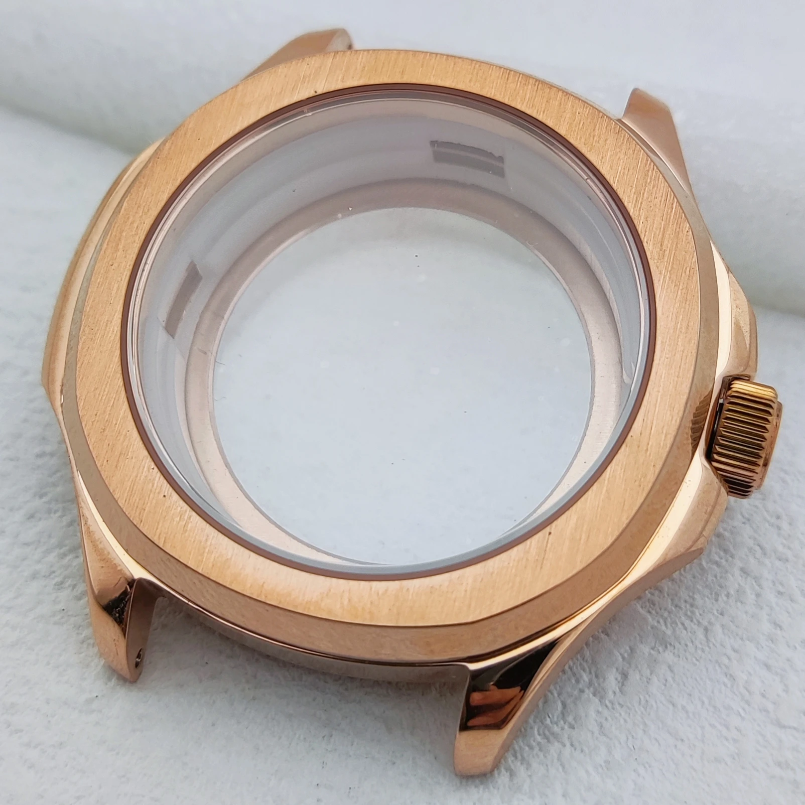 Корпус 43 мм корпус NH35 роскошный мужской сапфировый водонепроницаемый из