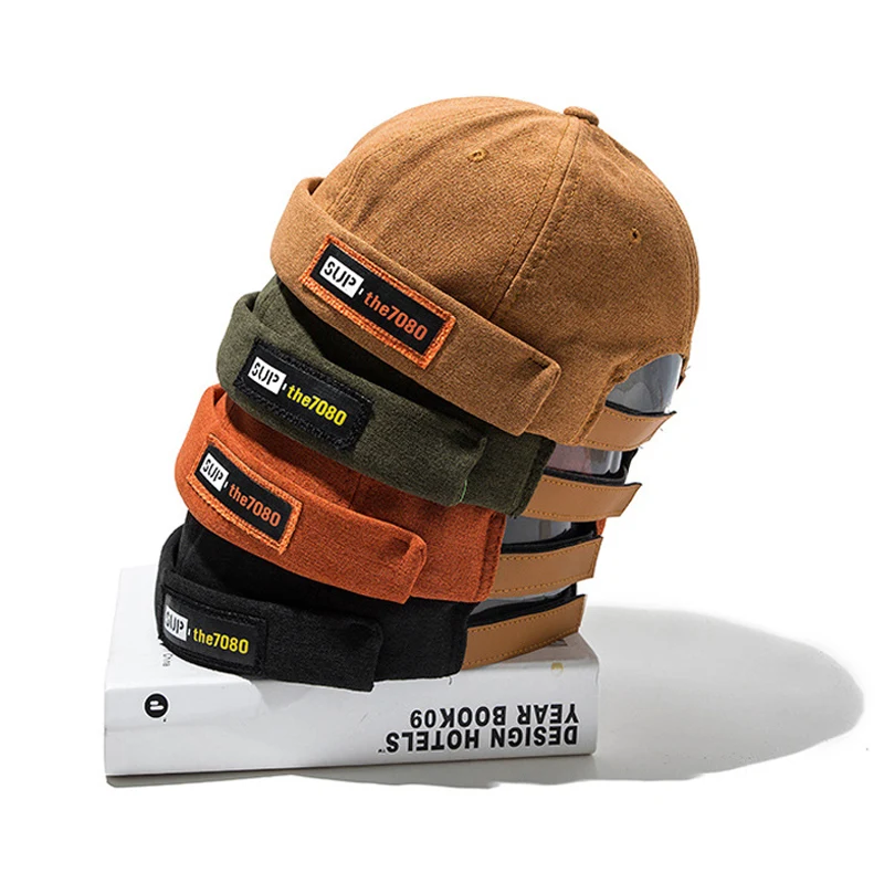 Винтажная Панама без козырька для мужчин и женщин Модная хлопковая Шапка-бини в