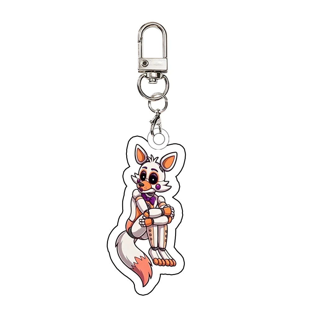 Фото Для популярной игры FNAF: акриловый брелок из серии Foxy Lolbit Mangle, украшение для рюкзака, изысканный праздничный подарок. №2