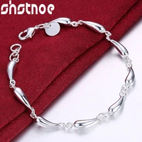 925 sterling silver water drop bracelet for women party engagement wedding birthday gift fashion charm jewelry
