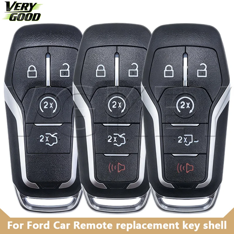 Фото VG для Ford Mondeo, Mustang, Taurus, Edge, Explorer, Escape/Kuga, Escape Flex, F-150 2015-2017, 5-кнопочный корпус заменяемого автомобильного ключа. №1