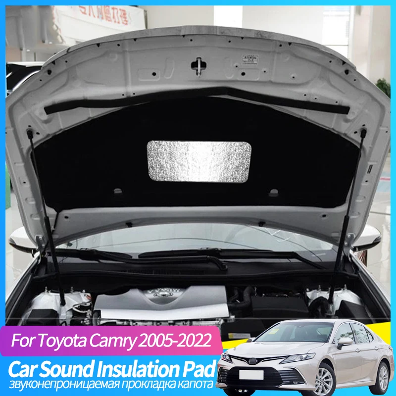 Car Hood Engine Sound Insulation Pad For Toyota Camry 2005-2022 Cotton Soundproof Cover Thermal Heat Mat Accessories