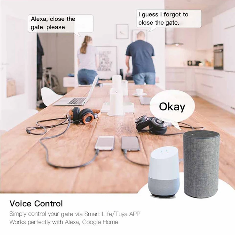 Tuya Smart Life Zigbee моторизованный контроллер распашных ворот раздвижных ПК гаражных с