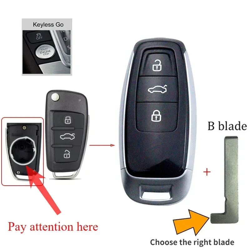 

Модификация и обновление корпуса автомобильного ключа для Audi A4 A4L A6 A6L Q7 TT A3 Q3 Q2L A5 S3 RS3 RS5 S1 Q2 Q5 Q7 A8 для Vw для Volkswagen