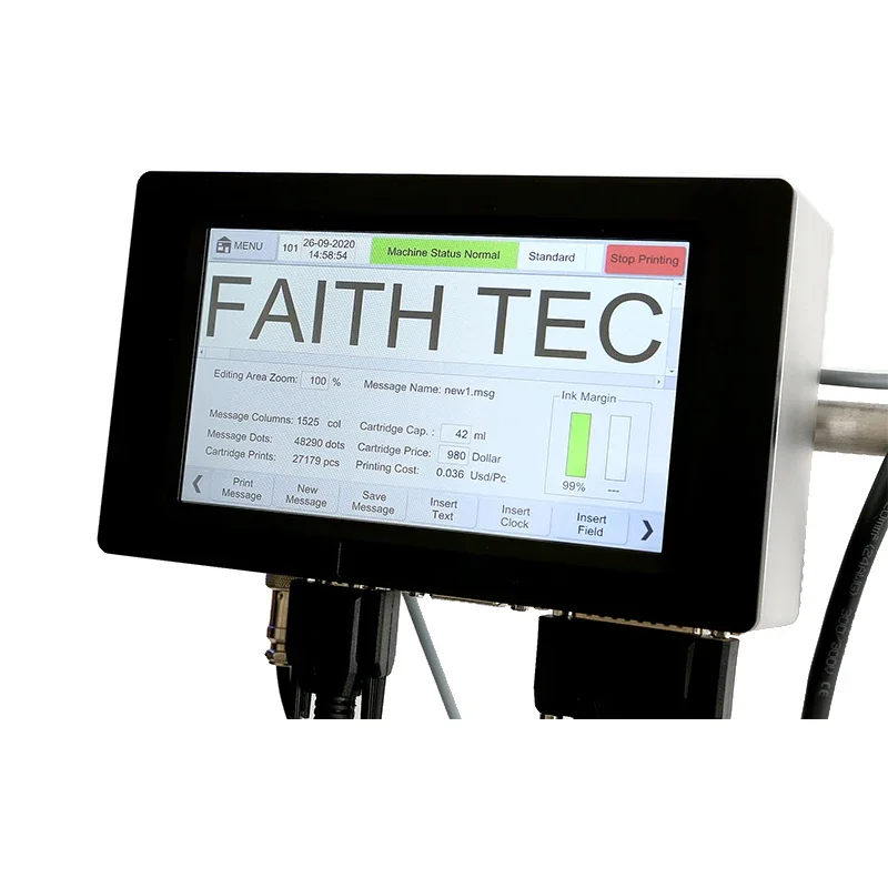 Фото Автоматическая печатная машина с номером Faith, термальный принтер для этикеток, Дата истечения срока годности, печатная машина, струйное кодирование на пластиковых пакетах №1