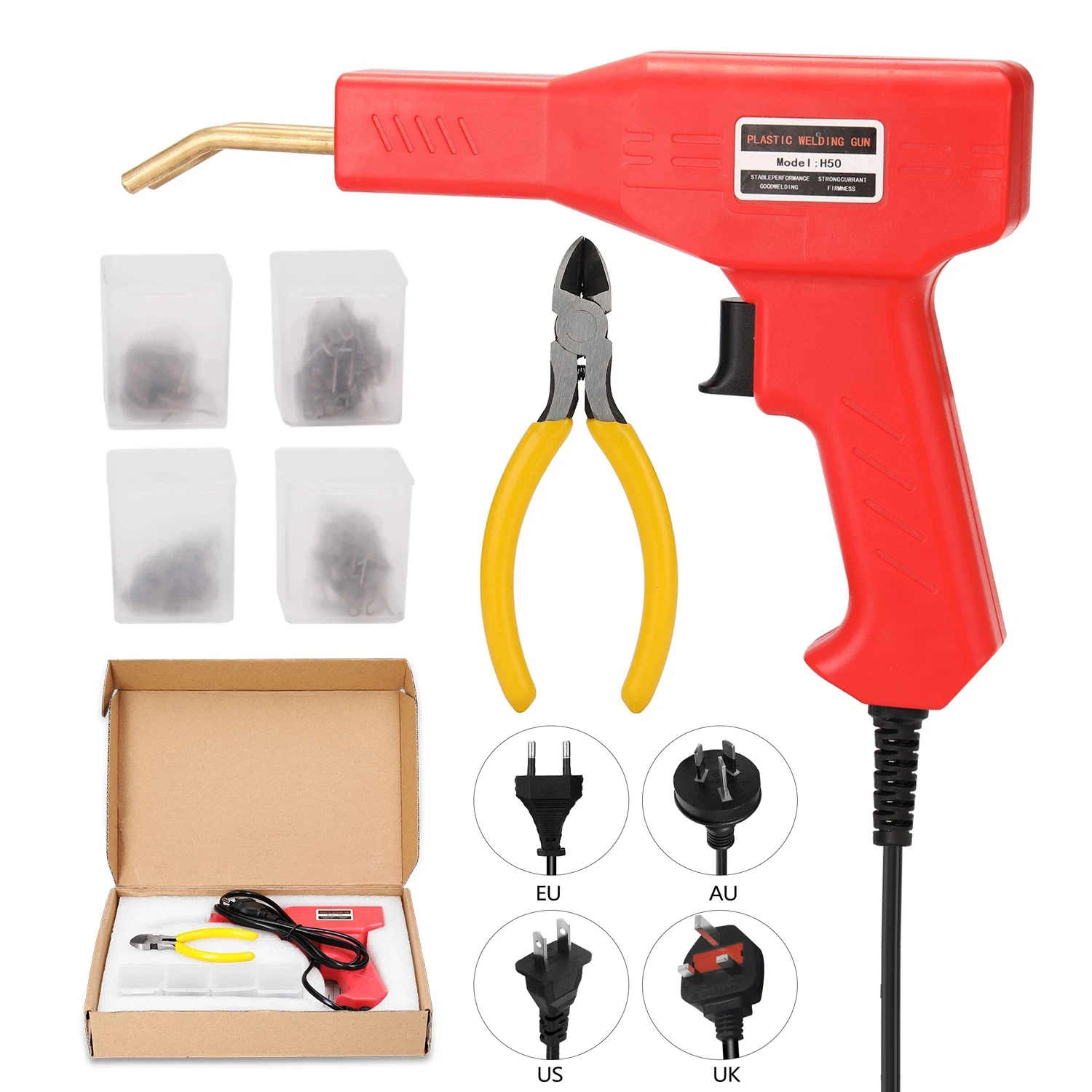 EU/AU/US/UK PLUG Welder Gun Hot Stapler Welding Machine Soldering Iron for Plastic Staple PVC Repairing Machine Car Bumper