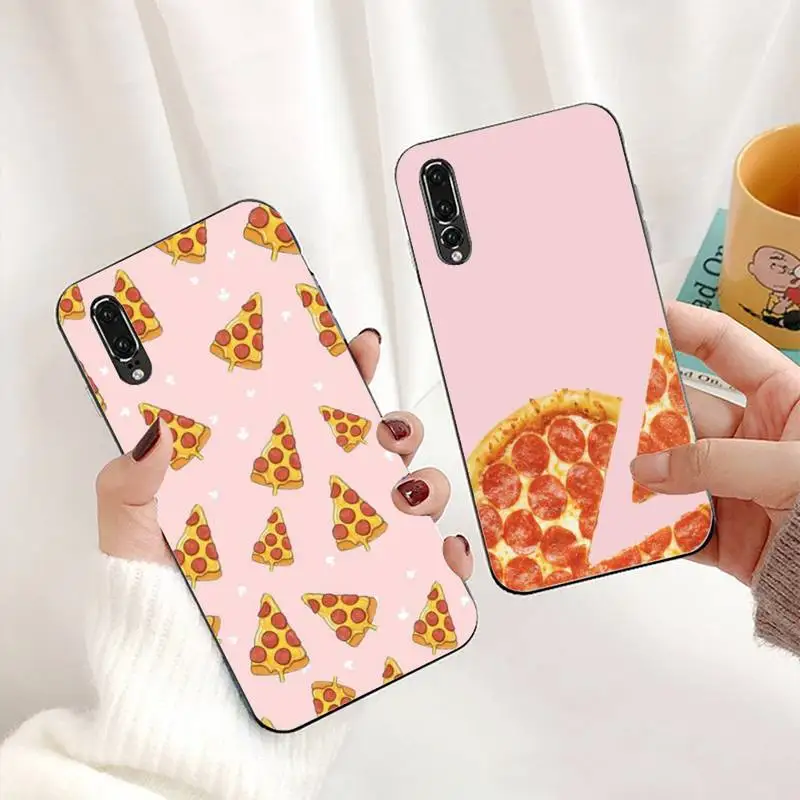 

Food Pizza Funny Phone Case For Huawei G7 G8 P7 P8 P9 P10 P20 P30 P50 Lite Mini Pro P Smart Plus Coves