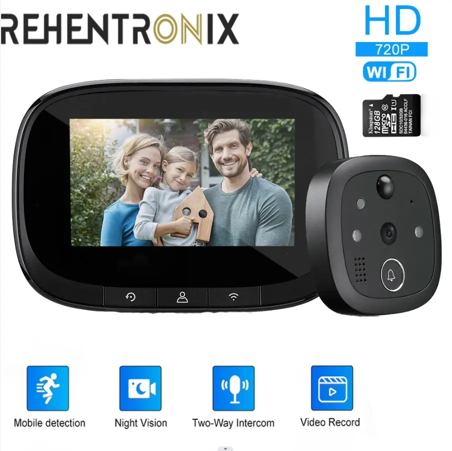 

Беспроводной дверной глазок с Wi-Fi и датчиком движения