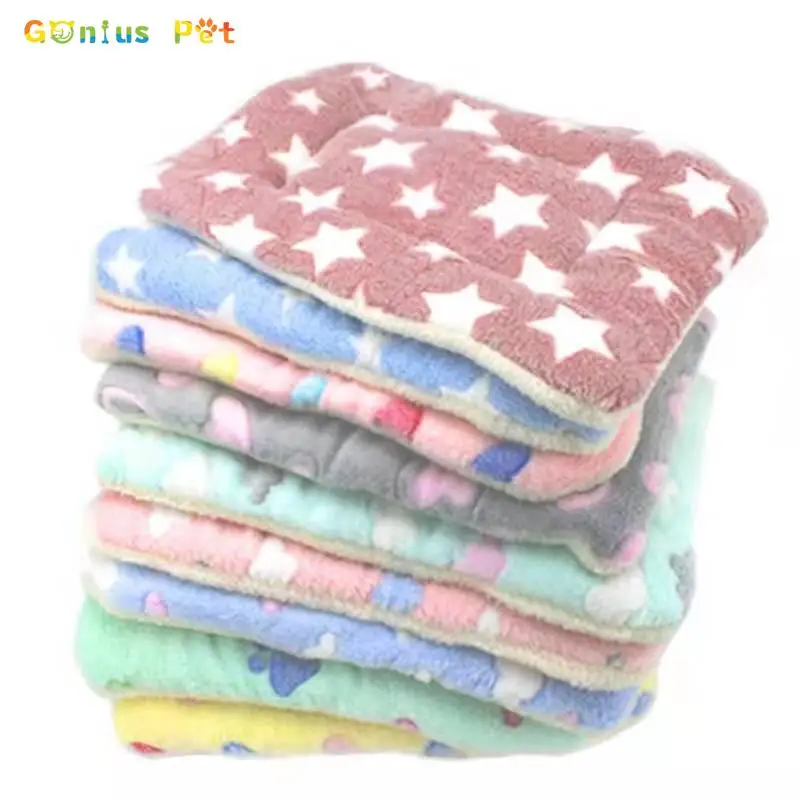 Dog Blanket Soft Thickened Pet Fleece Pad Pets Blanket Bed Mat For Puppy Dogs Cat Sofa Cushion Home Rug Keep Warm Sleeping Cover