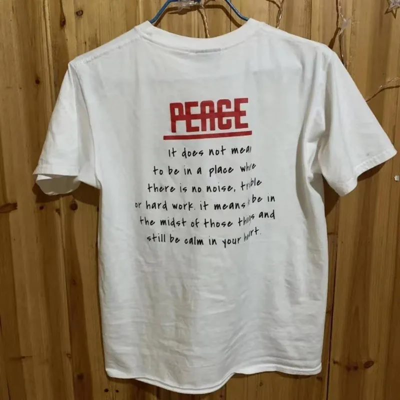 Футболка Bigbang с надписью GD Same PMO футболка коротким рукавом Gdragon Peaceminusone летняя