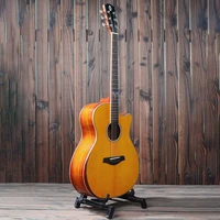 40 inch acoustic guitar 6 strings folk guitar with pattern beginners musical instrument spruce panel guitar with capo picks bag