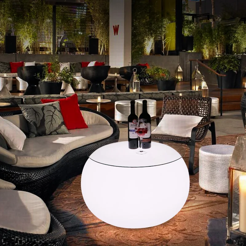 Коктейльный стол в форме мандарина светящийся 16 цветах