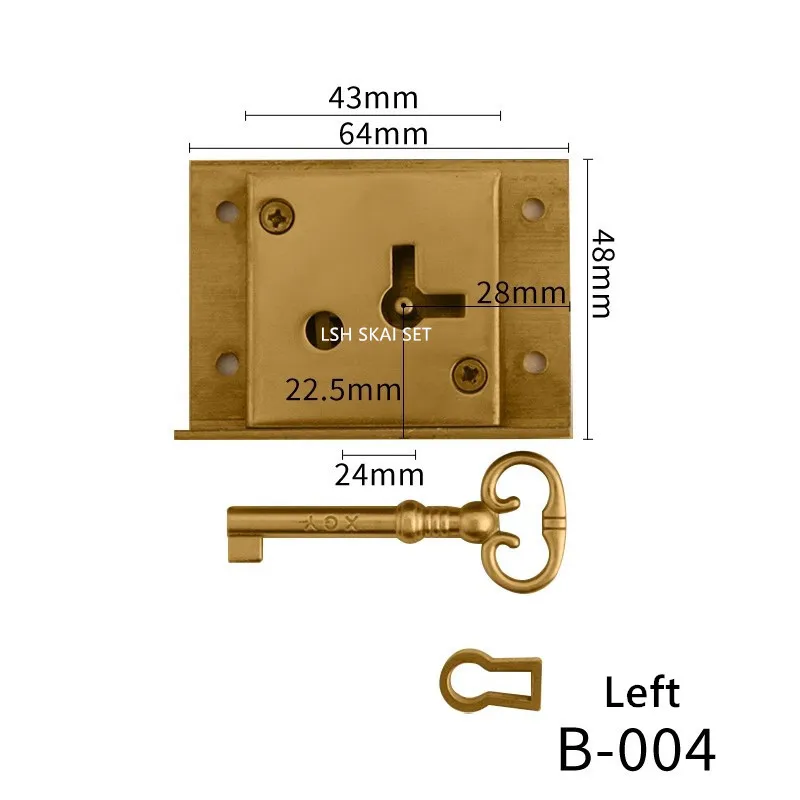 

Латунные замки для ящиков LSH SKAI SET