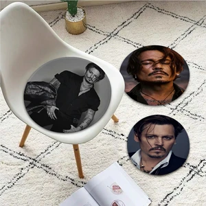 Jack Sparrow Actor Johnny Depp Square Seat Cushion Office Dining Stool Pad Sponge Sofa Mat Non-Slip Seat Mat