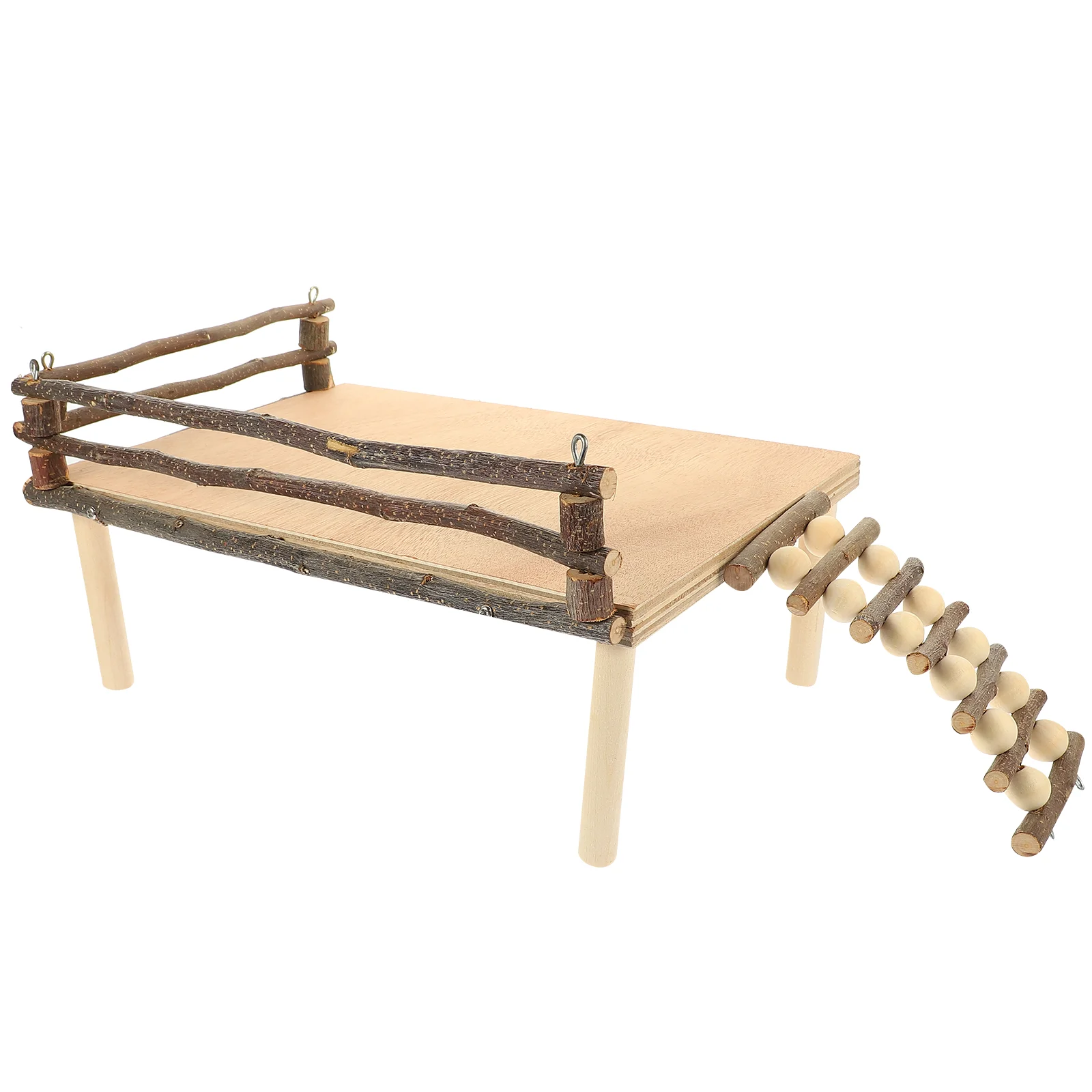 

Hamster Ladder Platform Toy Climbing Cage Wooden Activity Animals Bridge Wood Toys Playground Fences Animal Stand Hamsters Fence