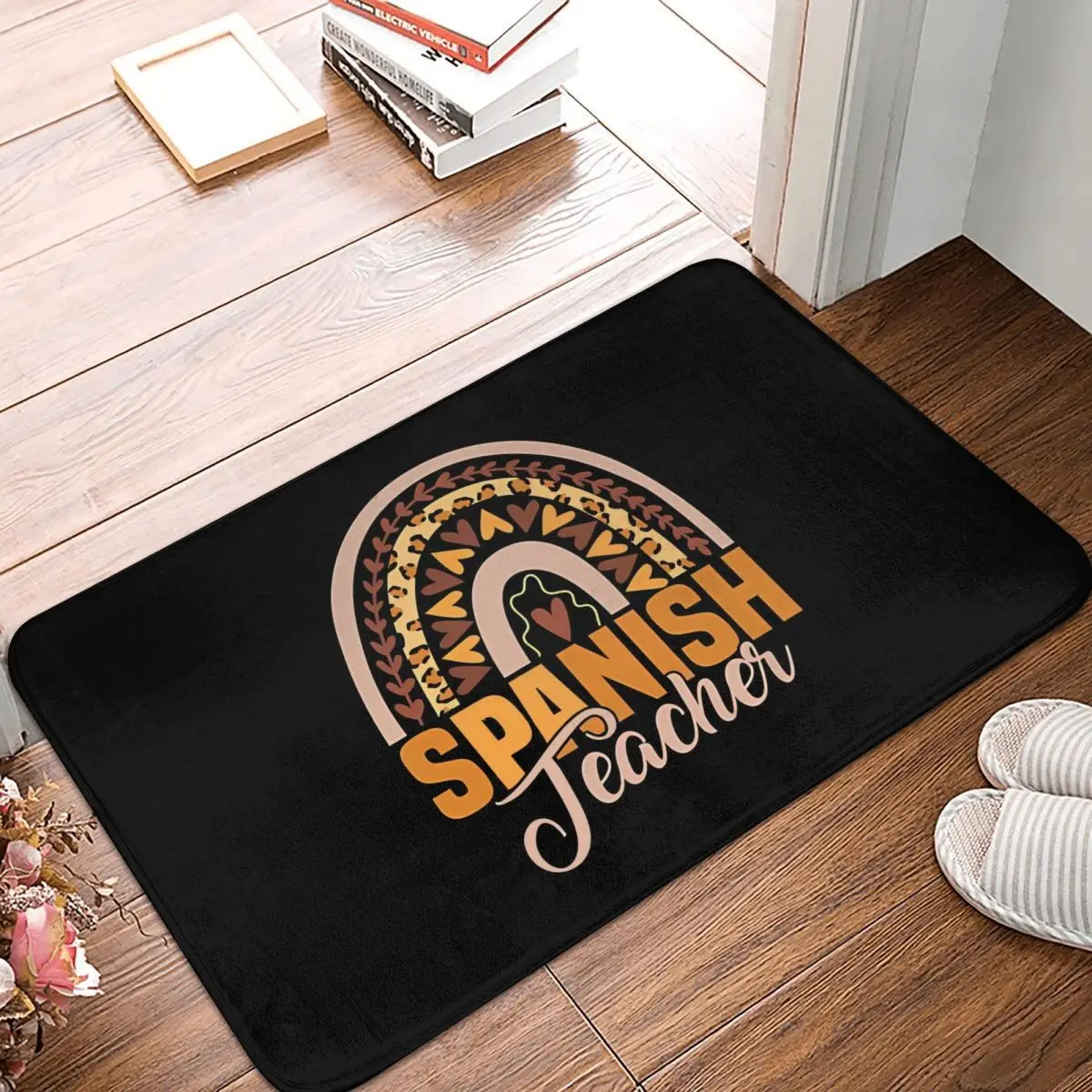 

Spanish Non-slip Doormat Kitchen Mat Teacher Rainbow Floor Carpet Welcome Rug Home Decorative