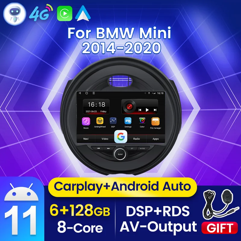 Автомобильный мультимедийный плеер на Android для BMW MINI COOPER F54 F55 F56 F60 2015-2019