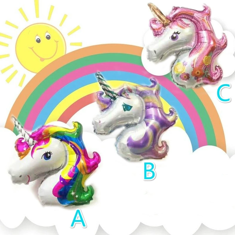 

3pcs Unicorn Foil Balloon Unicorn Balloon Birthday Party Decoration Unicorn Aluminum Film Balloon Size 33x39cm