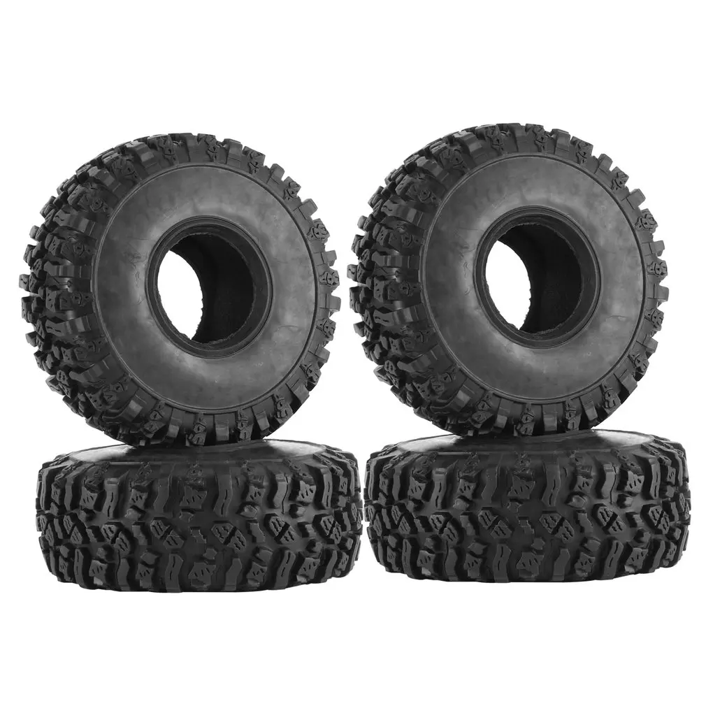 

4PCS 115MM 1.9" Rubber Mud Grappler Tires for 1:10 RC Crawler Axial SCX10 SCX10 II 90046 90047 TRX-4 Defender G500 TRX-6 G63